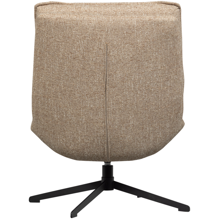 WOOOD Milaro Draaifauteuil - Polyester - Naturel Melange - 88x75x94
