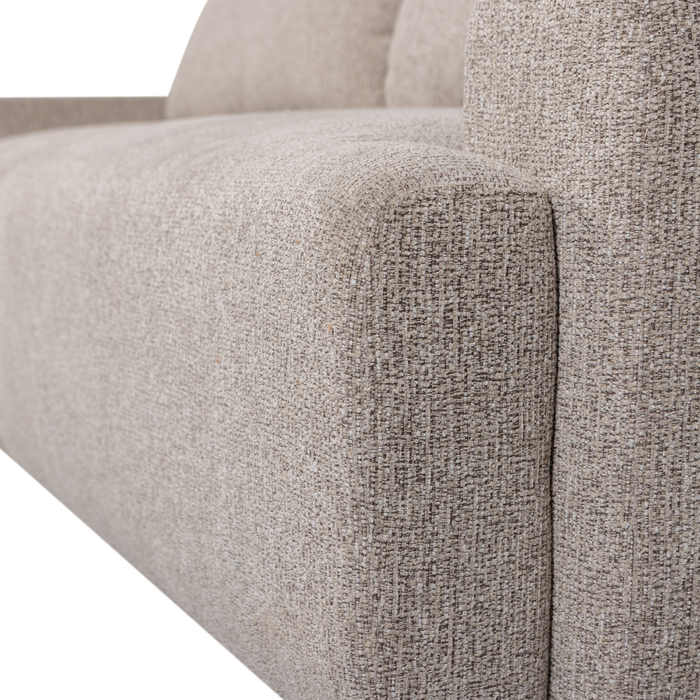 vtwonen Night & Day 3-Zits Slaapbank - Polyester - Naturel Melange