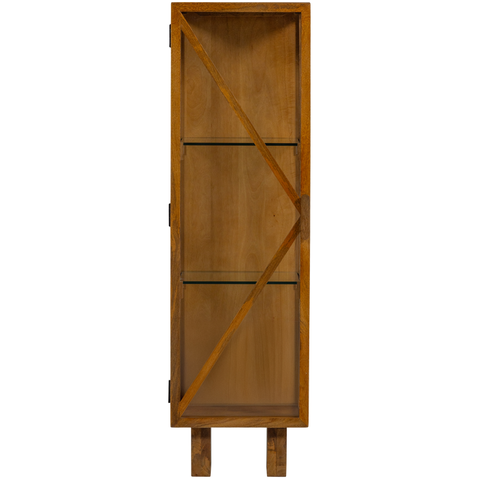 WOOOD Kella Kast 1-Deurs - Mango Hout - Naturel - 137x40x39