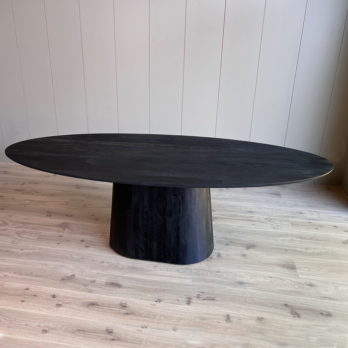 Eetkamertafel Oslo ovaal Zwart 200cm