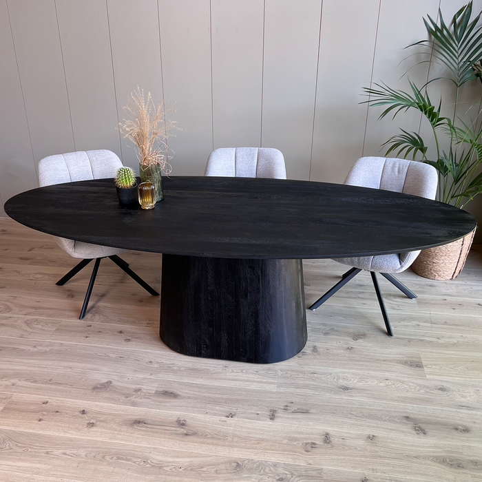 Eetkamertafel Oslo ovaal Zwart 200cm