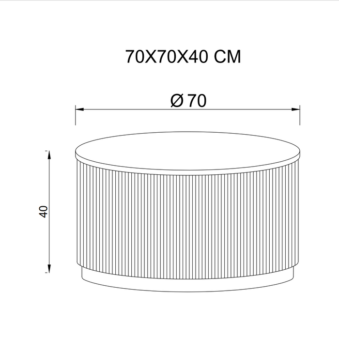 Salontafel box Rome Zwart groot