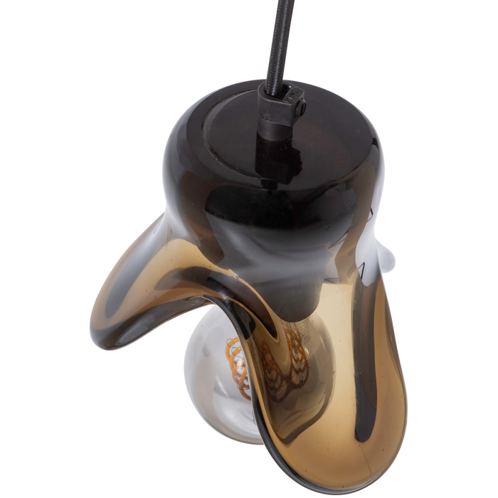 WOOOD Elle Hanglamp Klein - Glas - Bruin - 12x14x13