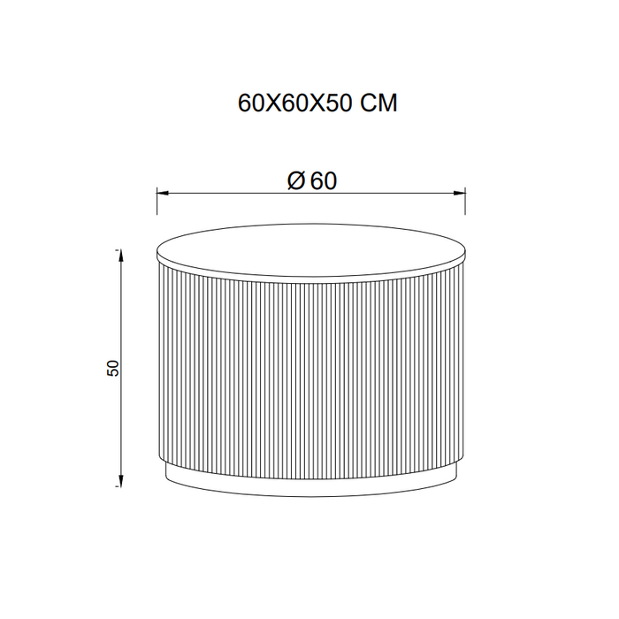 Salontafel box Rome Zwart klein