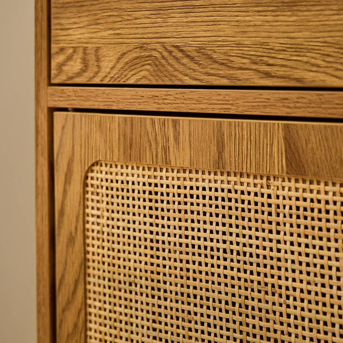 Calicosy - Ladekast 2 deuren rotan 2 laden ALIA - L90 cm