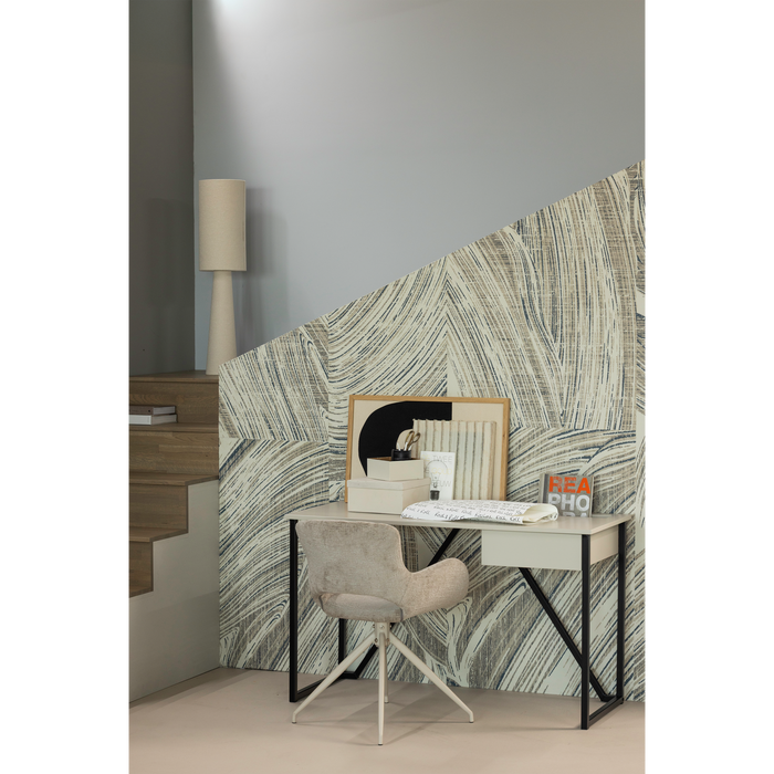 WOOOD Eliva Eetkamerstoel - Structure Zand - Paars - Set van 2