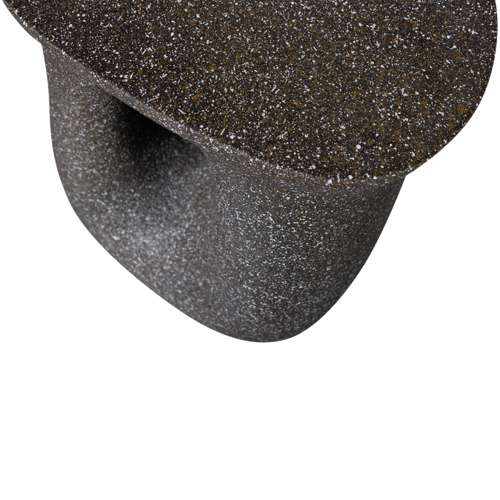 WOOOD Mason Bijzettafel Met Spikkels - Magnesium - Zwart - 45x42x33