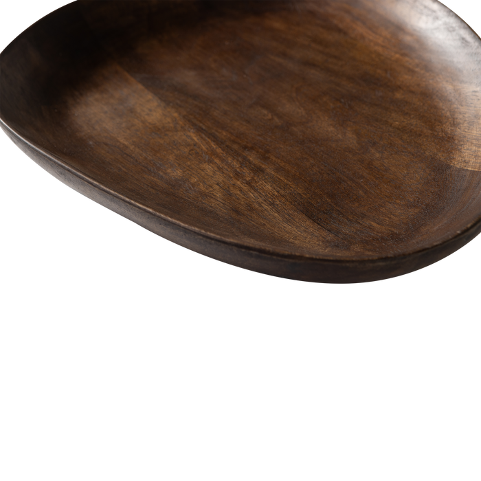 WOOOD Sevran Dienblad - Mango Hout - Donkerbruin - Set van 2