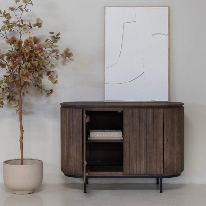 Giga Meubel - Dressoir Donkerbruin Hout - 115x43x80cm - Tora