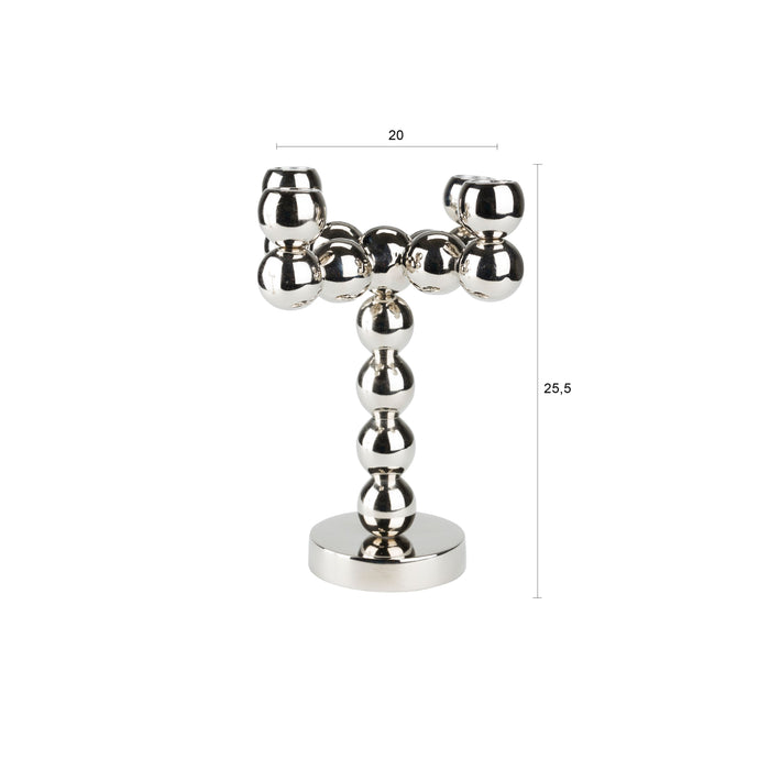 Zuiver Bubbles Four Kandelaar Shiny Zilver
