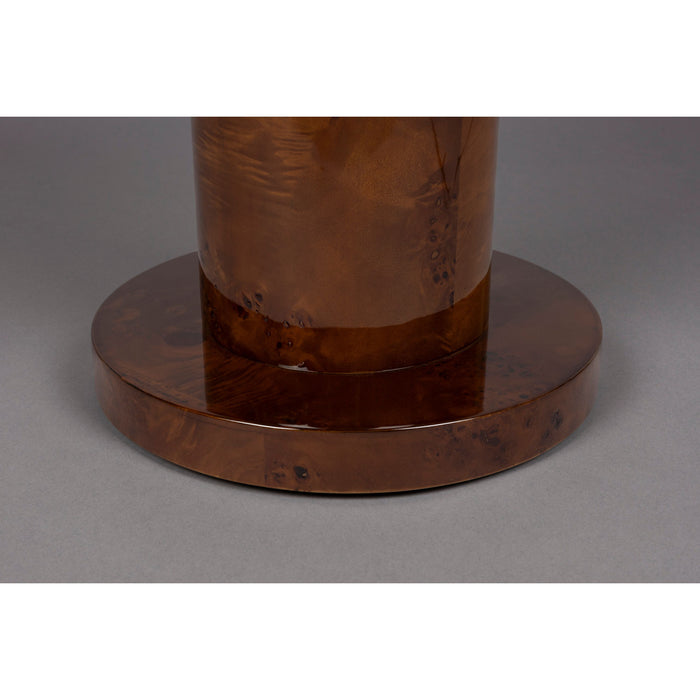 Dutchbone Quinn Bijzettafel Rond 46 cm Walnoot kleur - Bruin