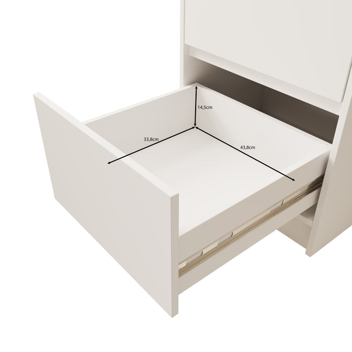 Meubella - Ladekast Brett - Wit - 50 cm