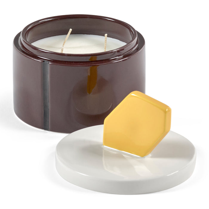 SERAX - Carolina Castiglioni - Plan C Geurkaars Ø 12,5 cm - Burgundy/Geel