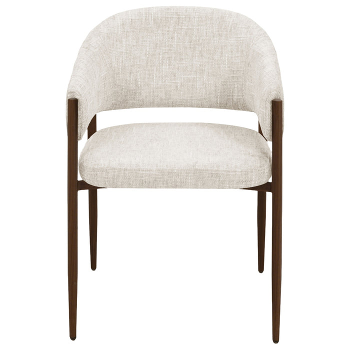 DÉJA Living - Eetkamerstoel Beige Stof - Elvia - Set van 2