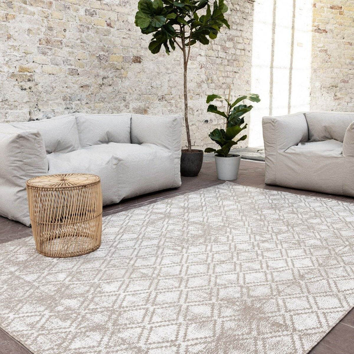 Eva Interior Buiten vloerkleed Frost - Bruin|grijs - 200 x 200 cm