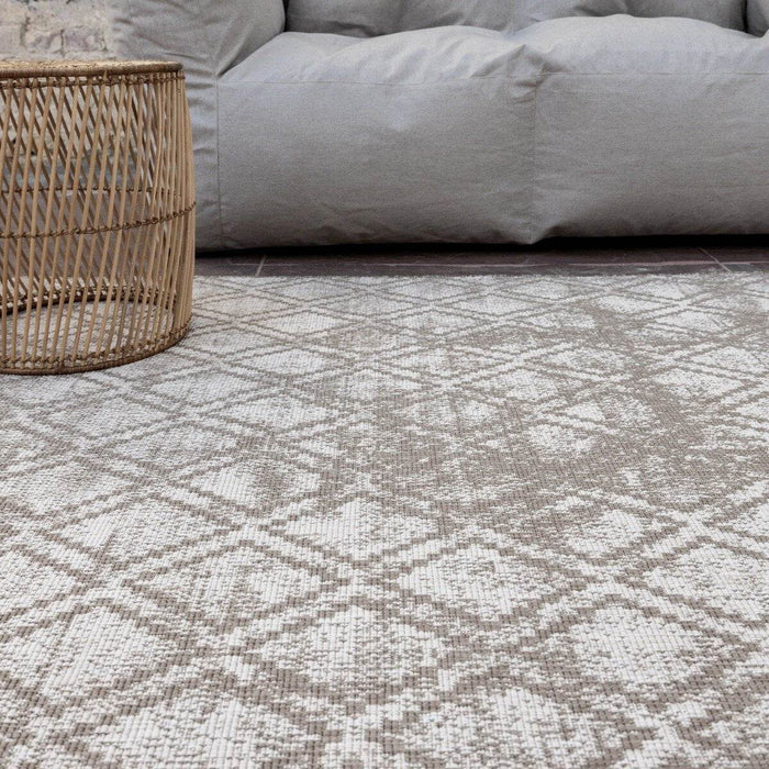 Eva Interior Buiten vloerkleed Frost - Bruin|grijs - 200 x 200 cm