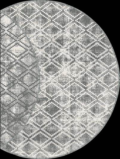 Rond Buitenkleed Frost - Grijs|wit - dubbelzijdig - EVA Interior