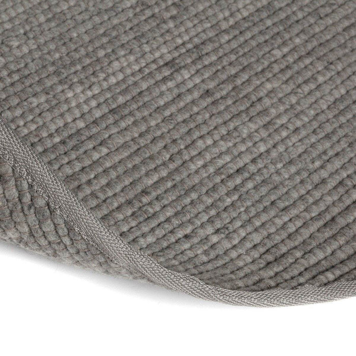 Interieur05 Rond Wollen Vloerkleed Donkergrijs Vik - 200 x 200 cm