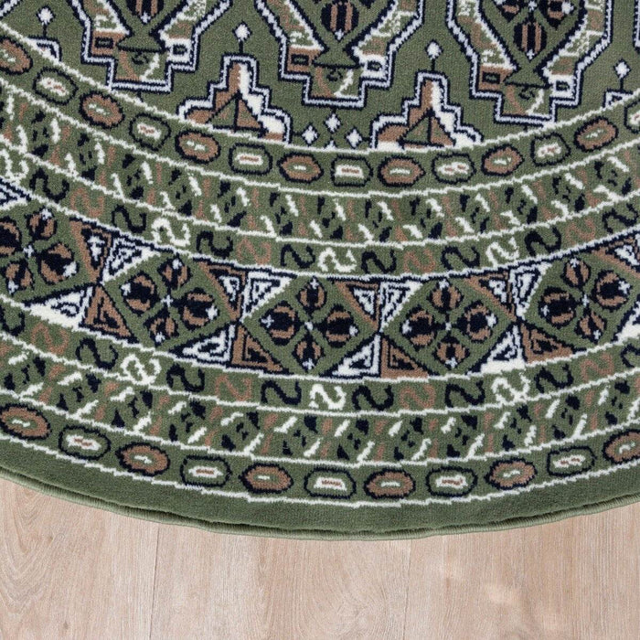 Rond Vintage Vloerkleed Rond Marad Groen Interieur05 - 200 x 200 cm