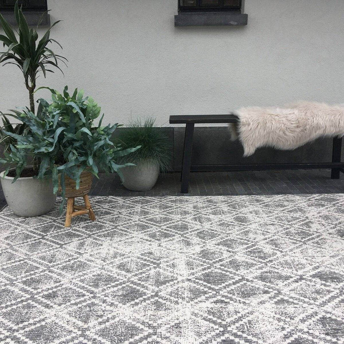 Buiten vloerkleed Frost - Grijs|Wit - dubbelzijdig - EVA Interior