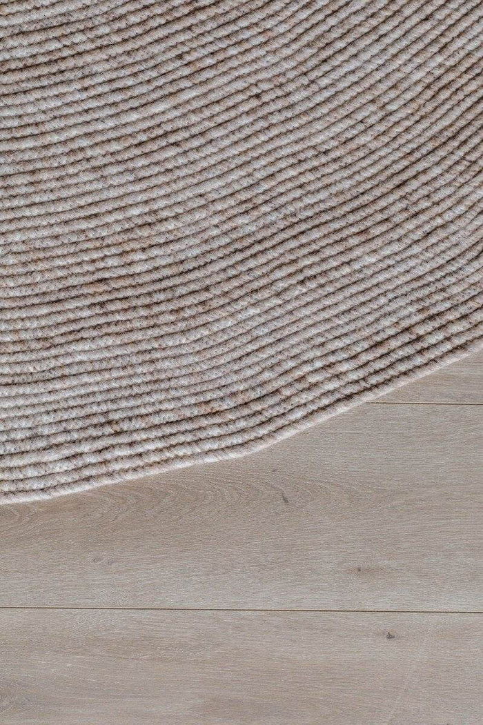 Interieur05 Rond wollen vloerkleed Gapo beige - 250 x 250 cm