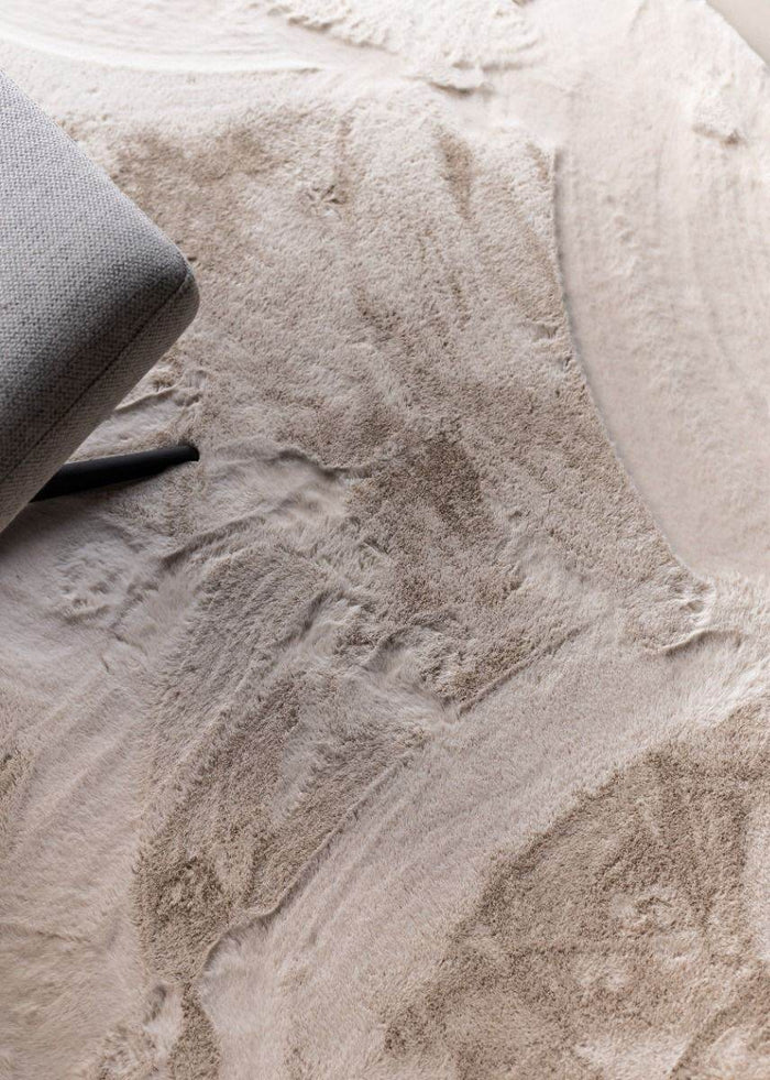 Interieur05 Rond Zacht Hoogpolig Vloerkleed Lux Creme - 200 x 200 cm