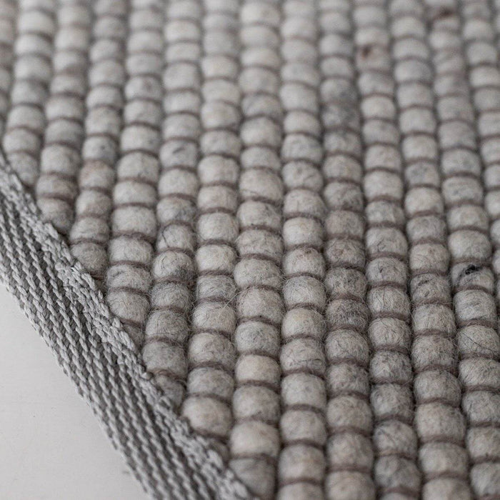 Interieur05 Rond Wollen Vloerkleed Lichtgrijs Vik - 160 x 160 cm