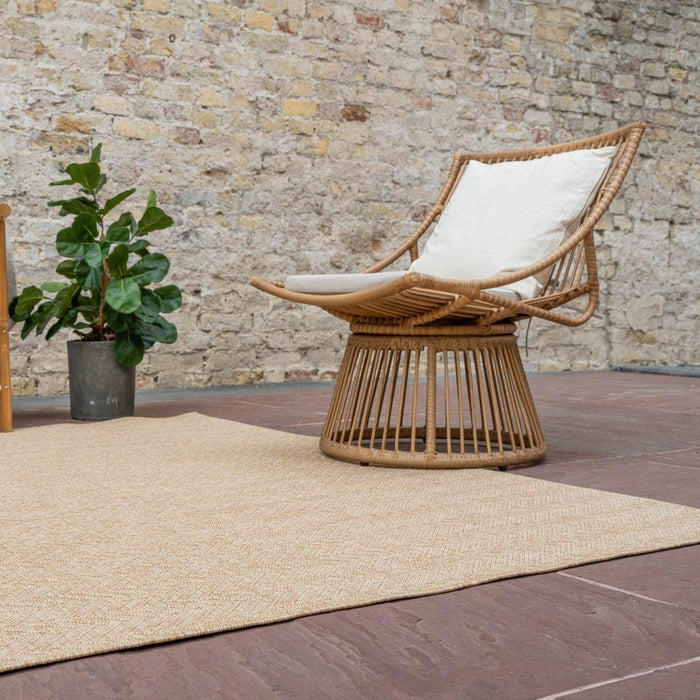 Interieur05 Jute buitenkleed Naturel Visgraat - 160 x 230 cm