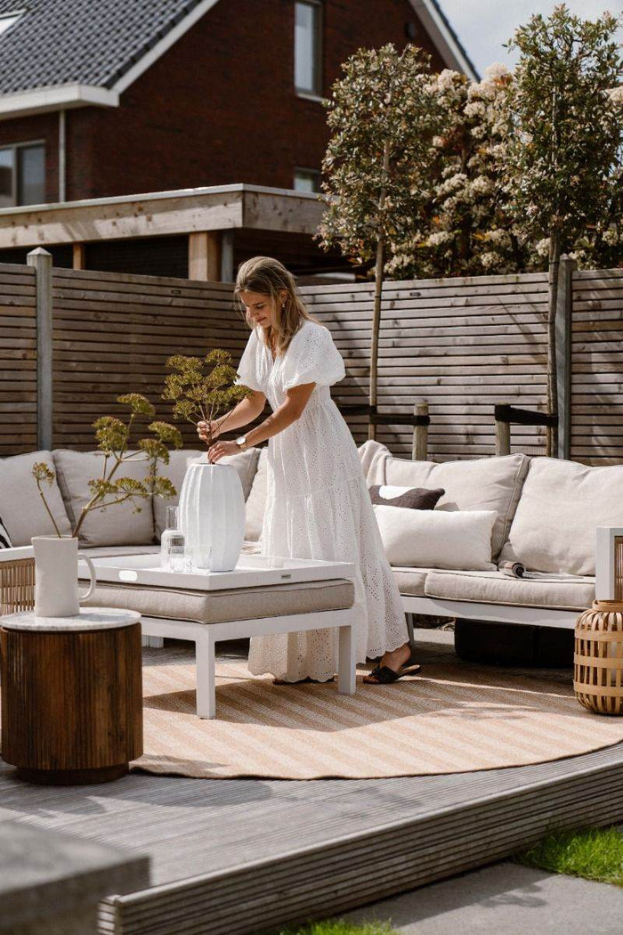 Interieur05 Rond Jute buitenkleed Naturel ZigZag - 240 x 240 cm