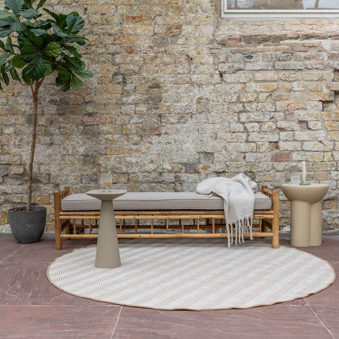 Interieur05 Rond Jute buitenkleed Naturel ZigZag - 240 x 240 cm