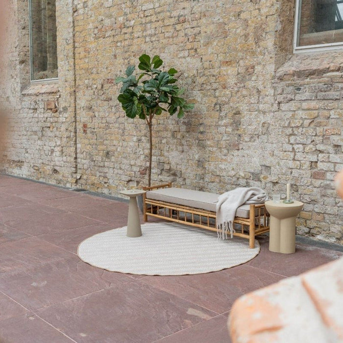 Interieur05 Rond Jute buitenkleed Naturel ZigZag - 240 x 240 cm