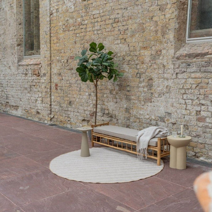 Interieur05 Rond Jute buitenkleed Naturel ZigZag - 240 x 240 cm