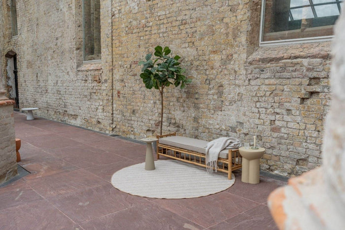 Interieur05 Rond Jute buitenkleed Naturel ZigZag - 240 x 240 cm