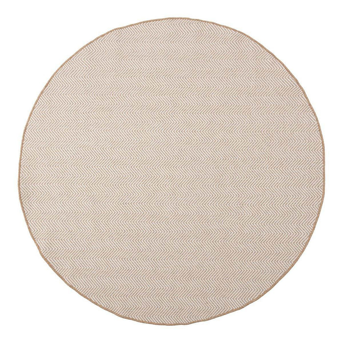 Interieur05 Rond Jute buitenkleed Naturel ZigZag - 240 x 240 cm
