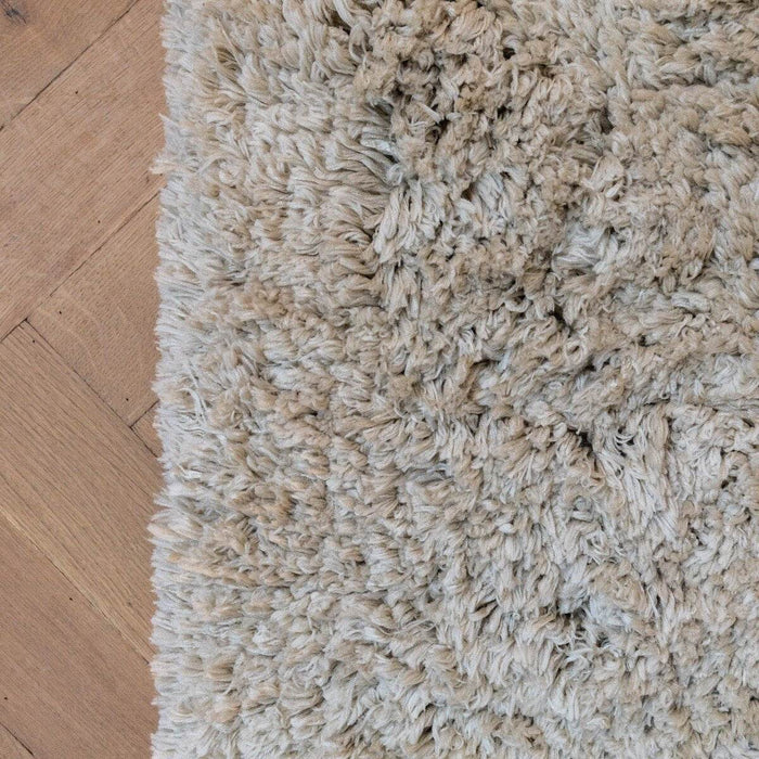 Hoogpolig Vloerkleed Pilo Beige Polyester Interieur05 - 80 x 150 cm