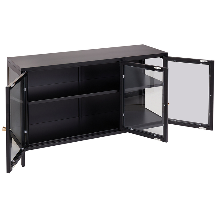 Beliani - NEWPORT - Sideboard - Zwart - Staal