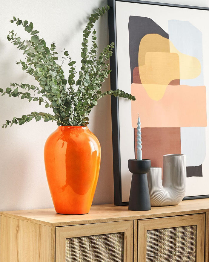 Beliani - TERRASA - Bloemenvaas - Oranje - 23 cm - Terracotta