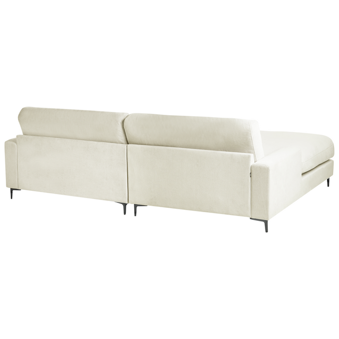 Beliani - MALOY - Hoekbank - Gebroken wit - Rechtszijdig - Polyester