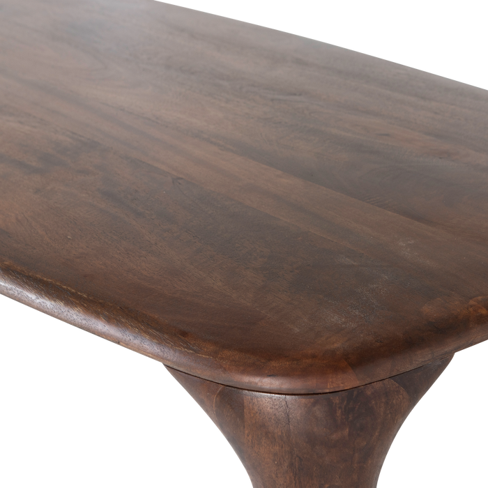 WOOOD Fiore Eettafel - Mango Hout - Walnoot - 76x190x95
