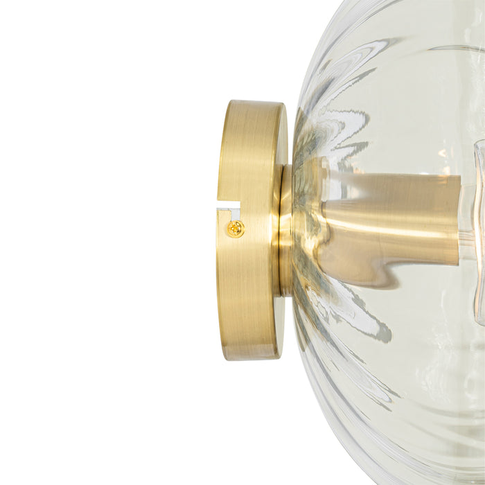 QAZQA Smart wandlamp goud met glas incl. Wifi P45 - Ayesha