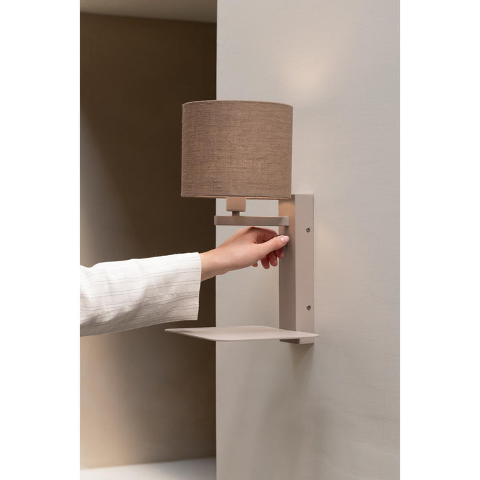 it's about RoMi Florence Wandlamp H 42 cm - Bruin / Dark Linnen