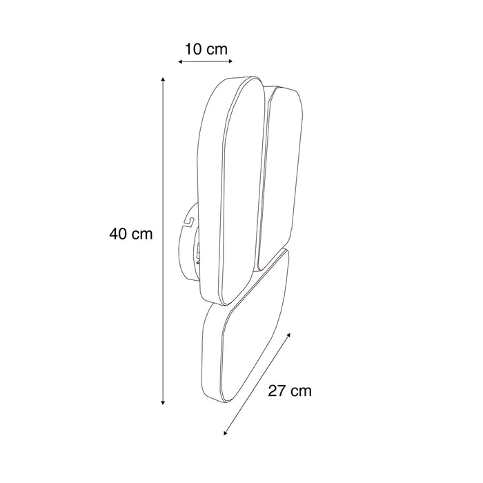 QAZQA Design wandlamp beige 3-lichts - Planes