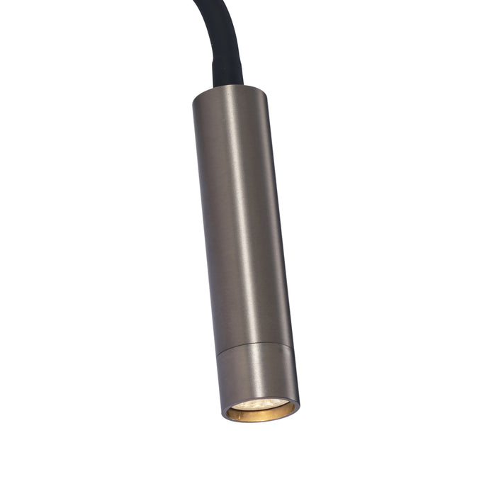 QAZQA Moderne wandlamp gunmetal met USB-C poort - Gosna