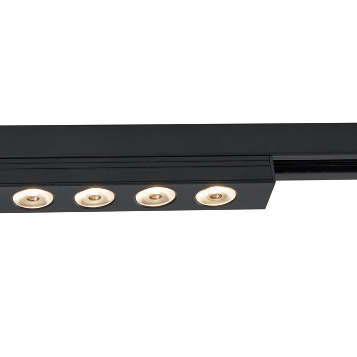 QAZQA Moderne plafondlamp zwart voor railsysteem 1-fase 5W 370 lm