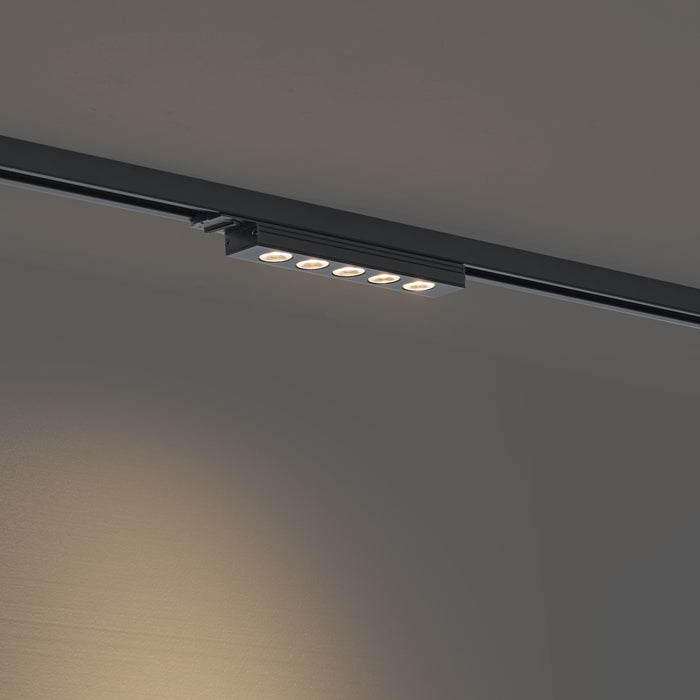 QAZQA Moderne plafondlamp zwart voor railsysteem 1-fase 5W 370 lm