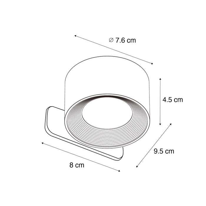 QAZQA Set van 4 moderne wand- plafondlampen zwart incl. LED