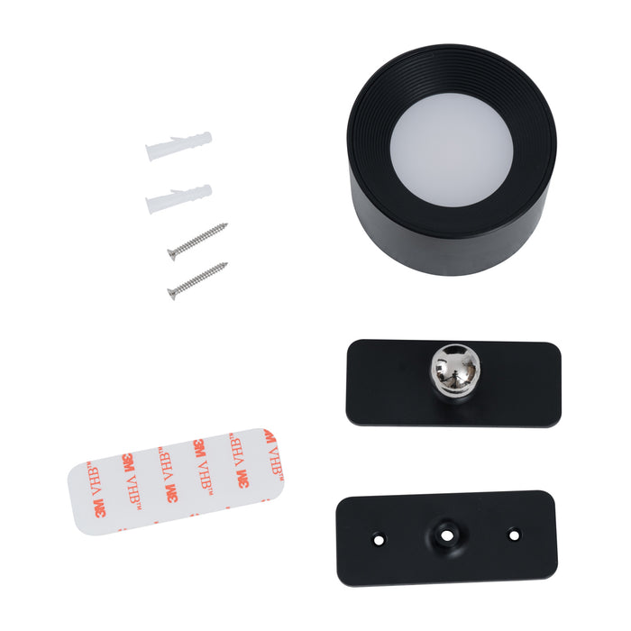 QAZQA Set van 4 moderne wand- plafondlampen zwart incl. LED