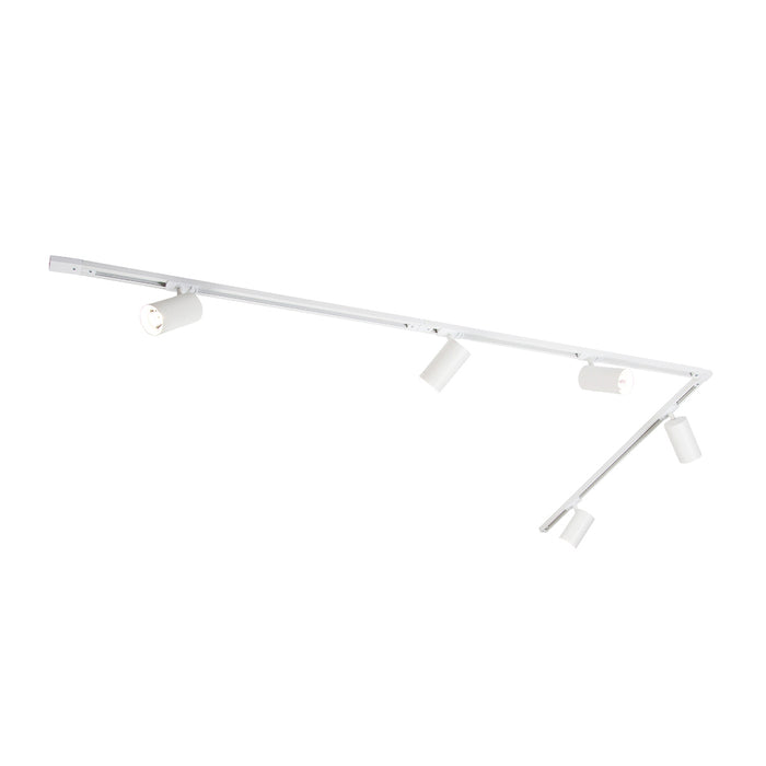 QAZQA Modern railsysteem met 5 spots wit 1-fase GU10 70mm - Iconic