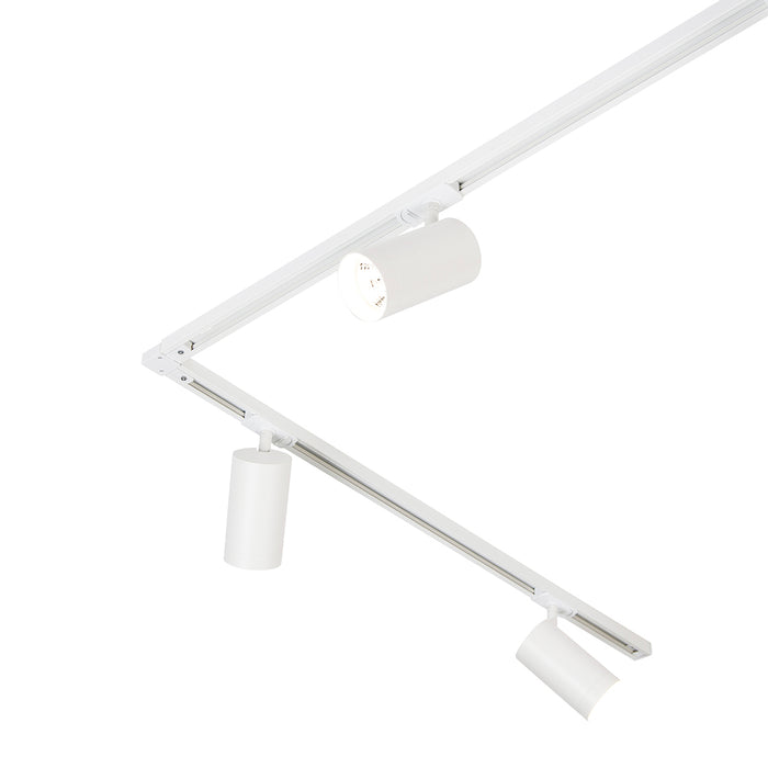 QAZQA Modern railsysteem met 5 spots wit 1-fase GU10 70mm - Iconic