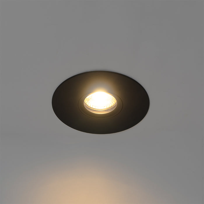 QAZQA Smart inbouwspot zwart incl. Wifi GU10 50mm - Buco